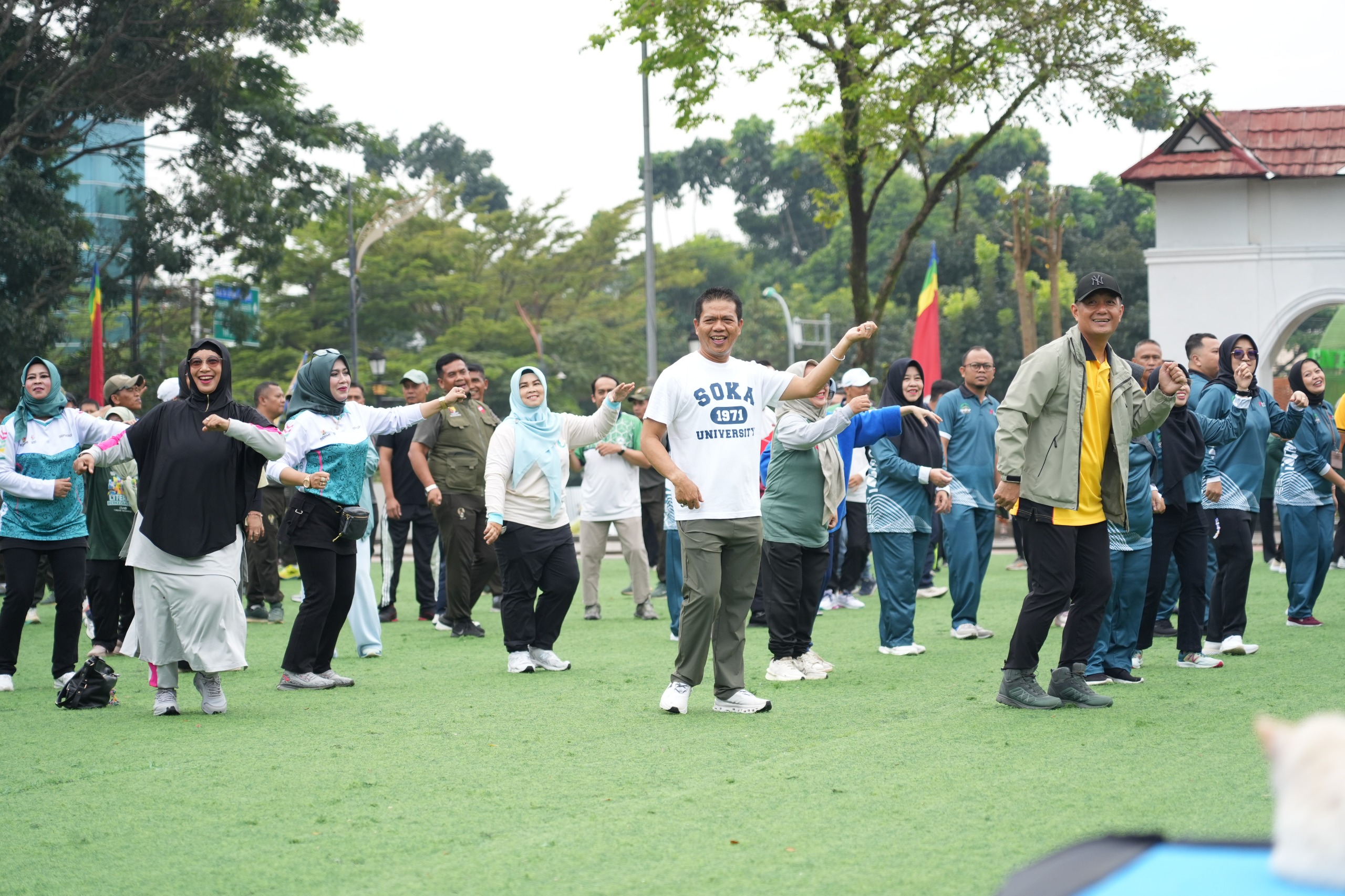 KDS Ramaikan Hari K3 Sedunia, Upakarti Dipadati Peserta Olahraga Bersama