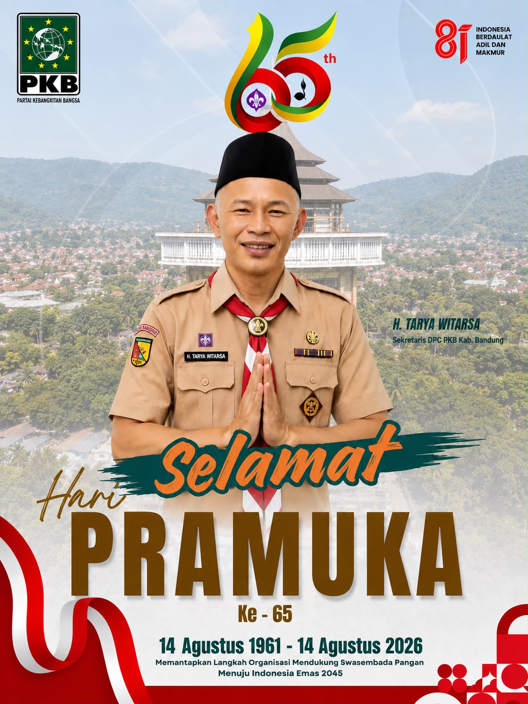 Pramuka Naik Kelas: H. Tarya Witarsa Dorong Generasi Muda Kabupaten Bandung Pelopori Swasembada Pangan