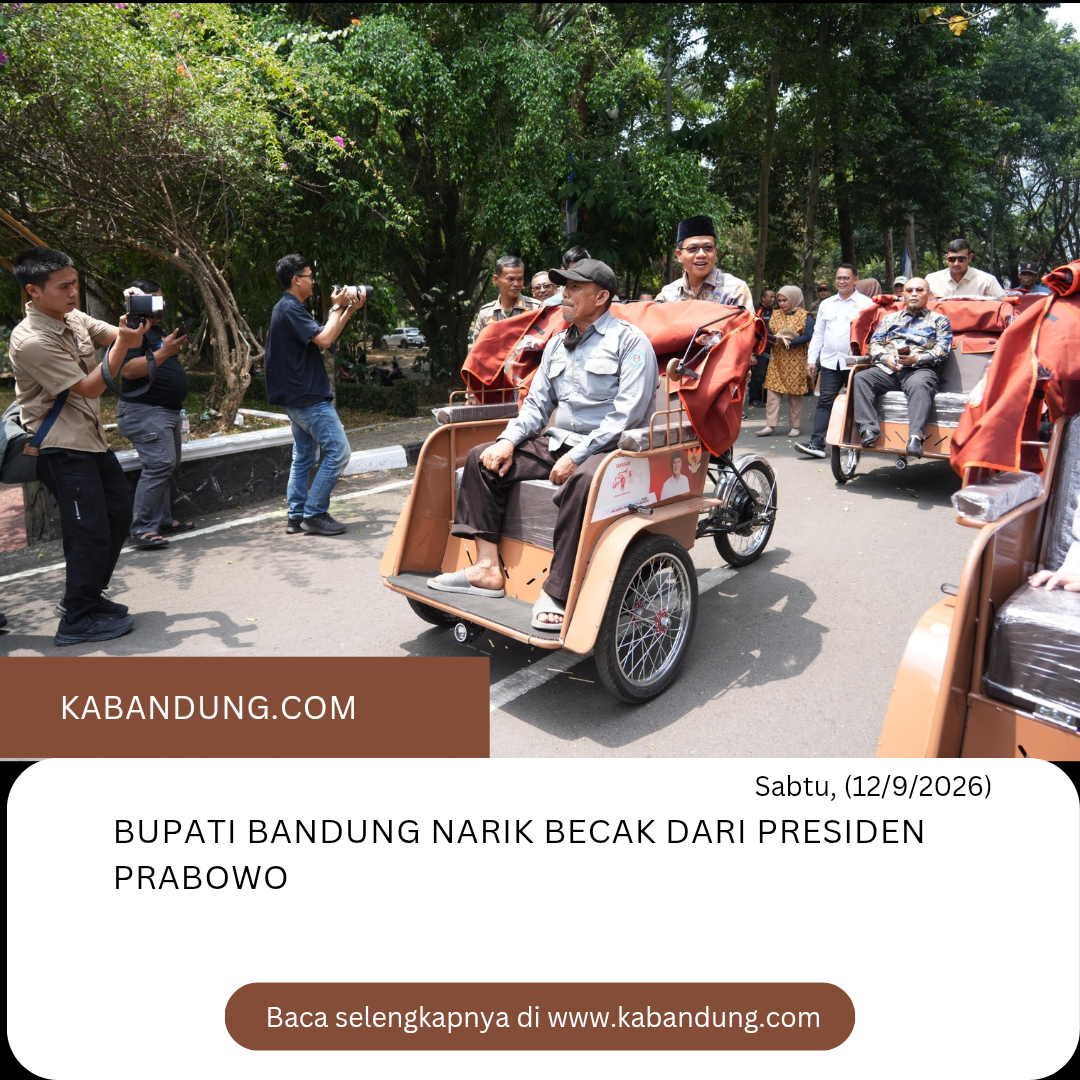 Bupati KDS: 260 Pengemudi Terima Becak Listrik dari Presiden 